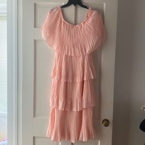 Peach midi dress
